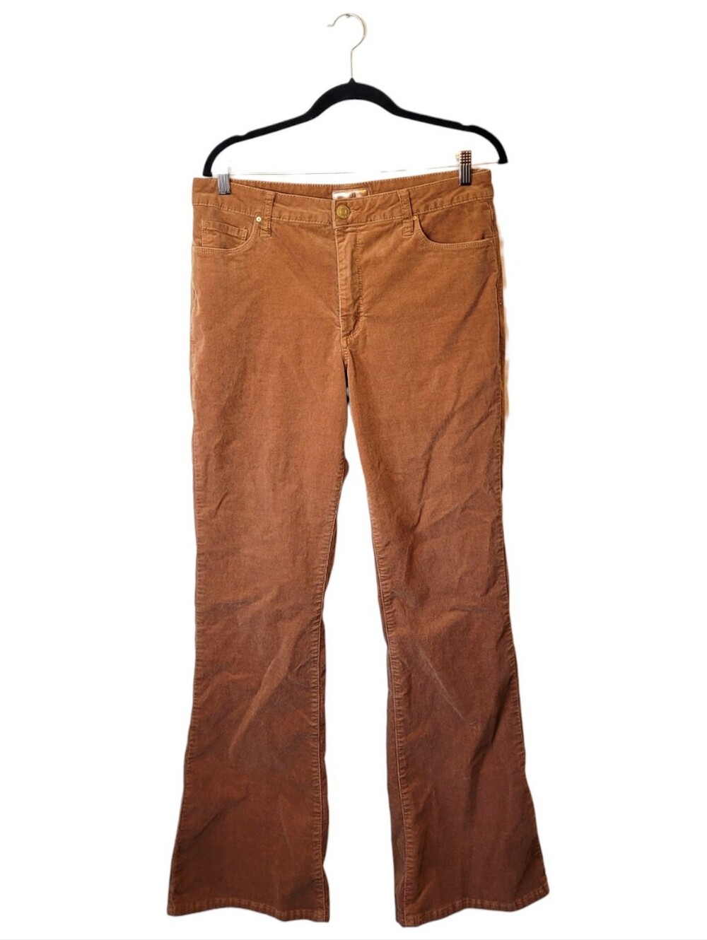 Kut From The Kloth Ana High Rise Flare Brown Corduroy Flared Jeans Size 10